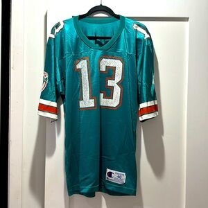 Vtg 90s Miami Dolphins Champion 
Dan Marino Mens Jersey
#13 NFL Football Size 40